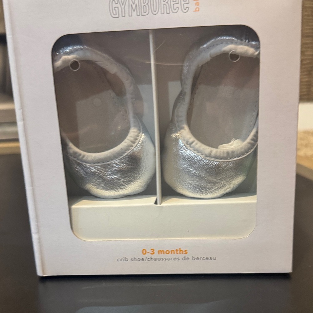 Gymboree Shimmering Silver Baby Shoes